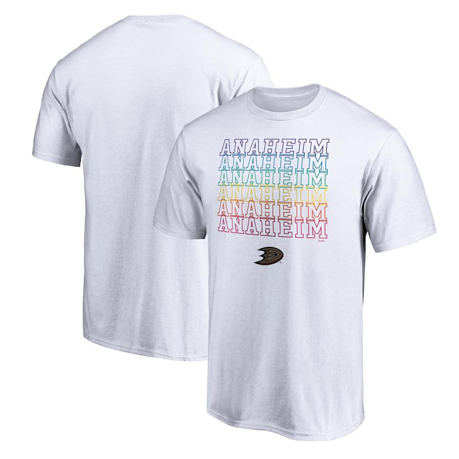 Anaheim Ducks Fanatics Branded City Pride T-Shirt - White
