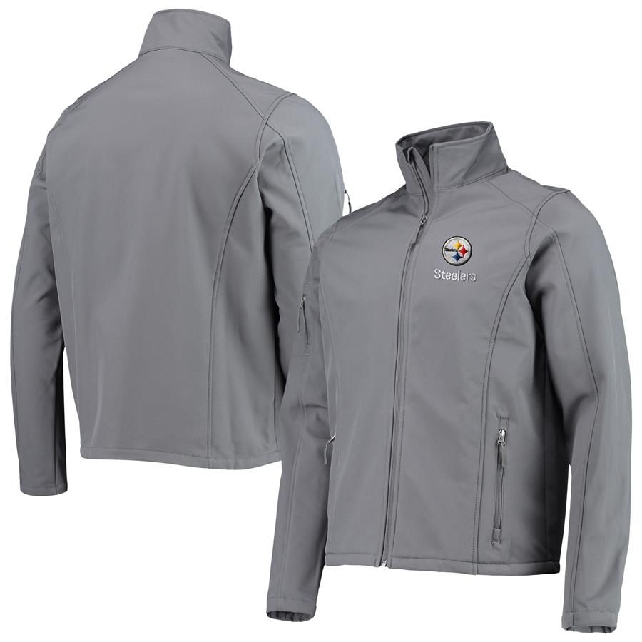 Pittsburgh Steelers Dunbrooke Sonoma Softshell Full-Zip Jacket - Charcoal