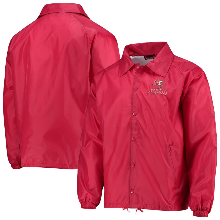 Tampa Bay Buccaneers Dunbrooke Coaches Classic Raglan Full-Snap Windbreaker Jacket - Red
