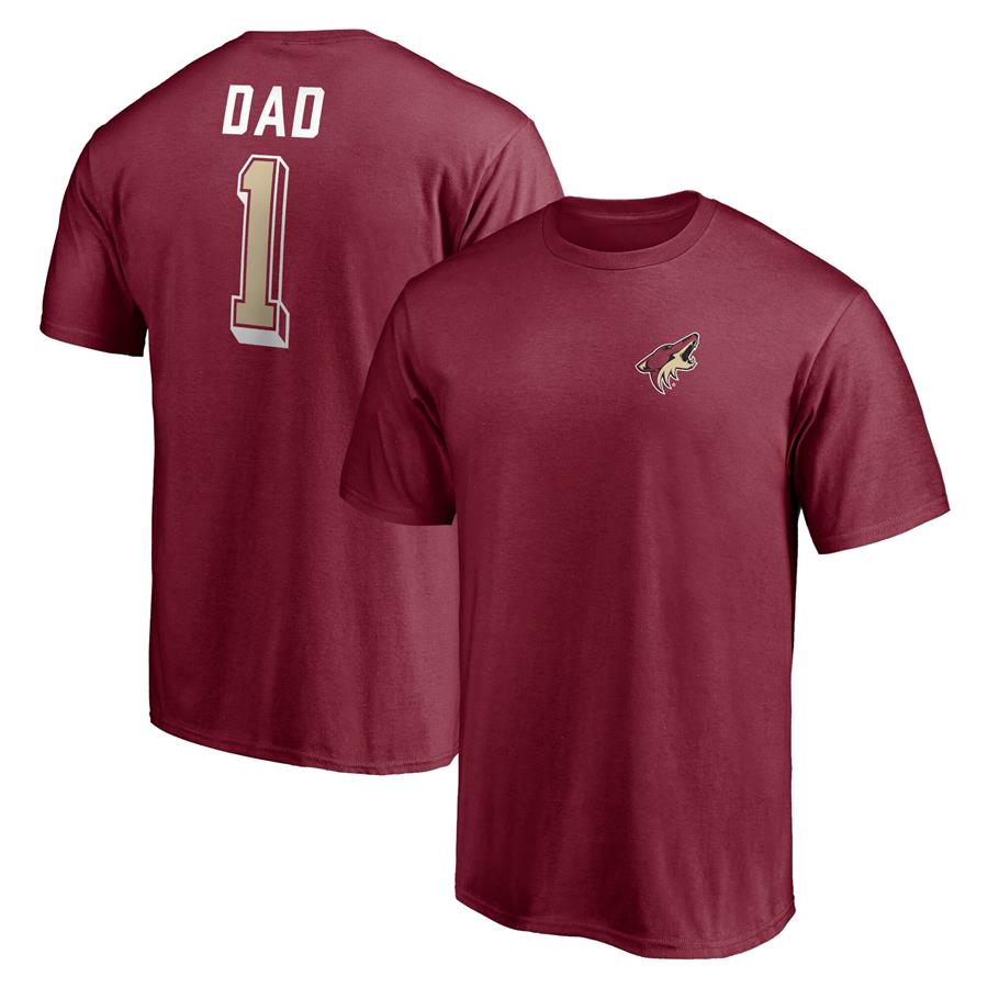 Arizona Coyotes Fanatics Branded Number One Dad Logo T-Shirt - Garnet