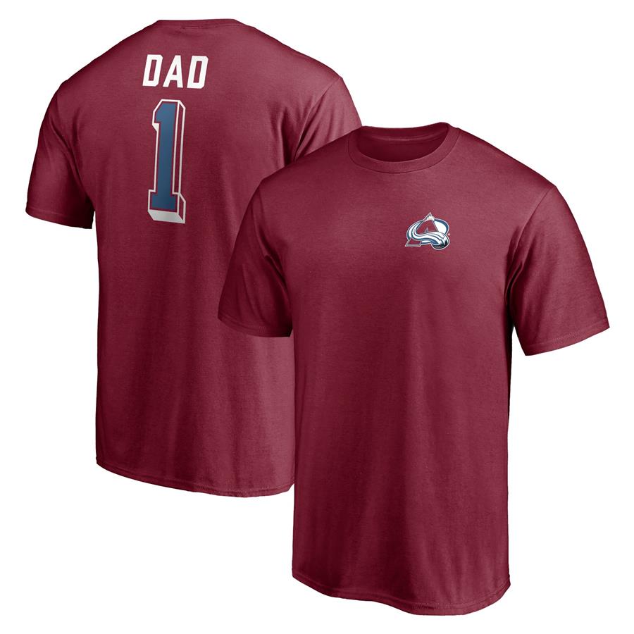 Футболка Colorado Avalanche Fanatics Branded Number One Dad Logo (гранатовый)