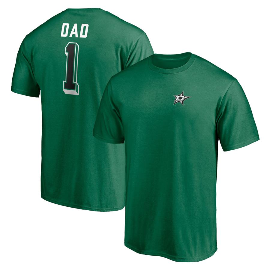 Dallas Stars Fanatics Branded Number One Dad Logo T-Shirt - Green