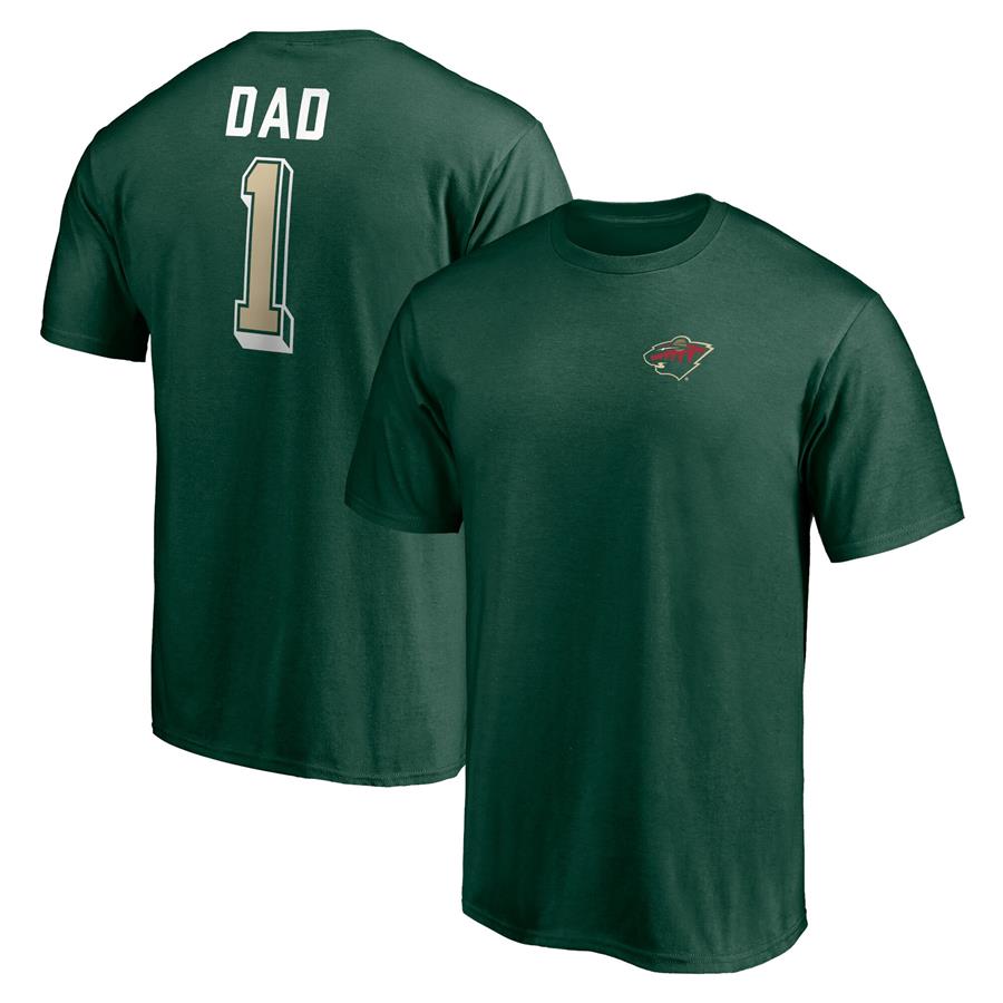 Футболка Minnesota Wild Fanatics Branded Number One Dad Logo (зелёный)