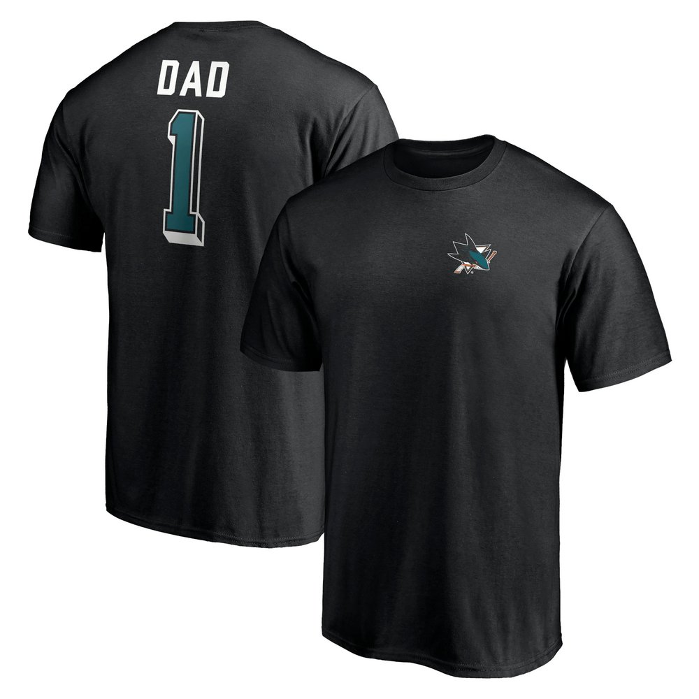 Футболка San Jose Sharks Fanatics Branded Number One Dad Logo (чёрный)