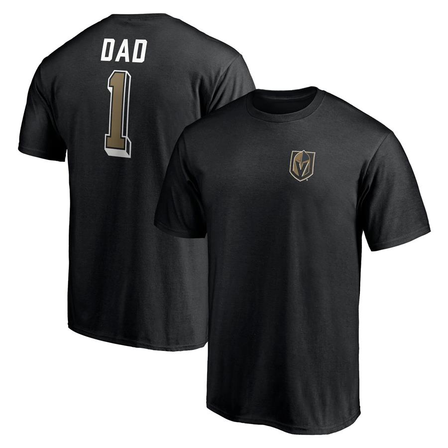 Футболка Vegas Golden Knights Fanatics Branded Number One Dad Logo (чёрный)