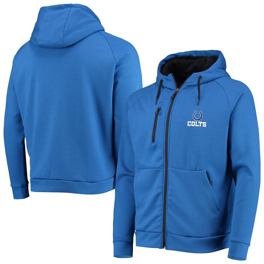 Indianapolis Colts Dunbrooke Shag Tri-Blend Full-Zip Raglan Hoodie - Royal