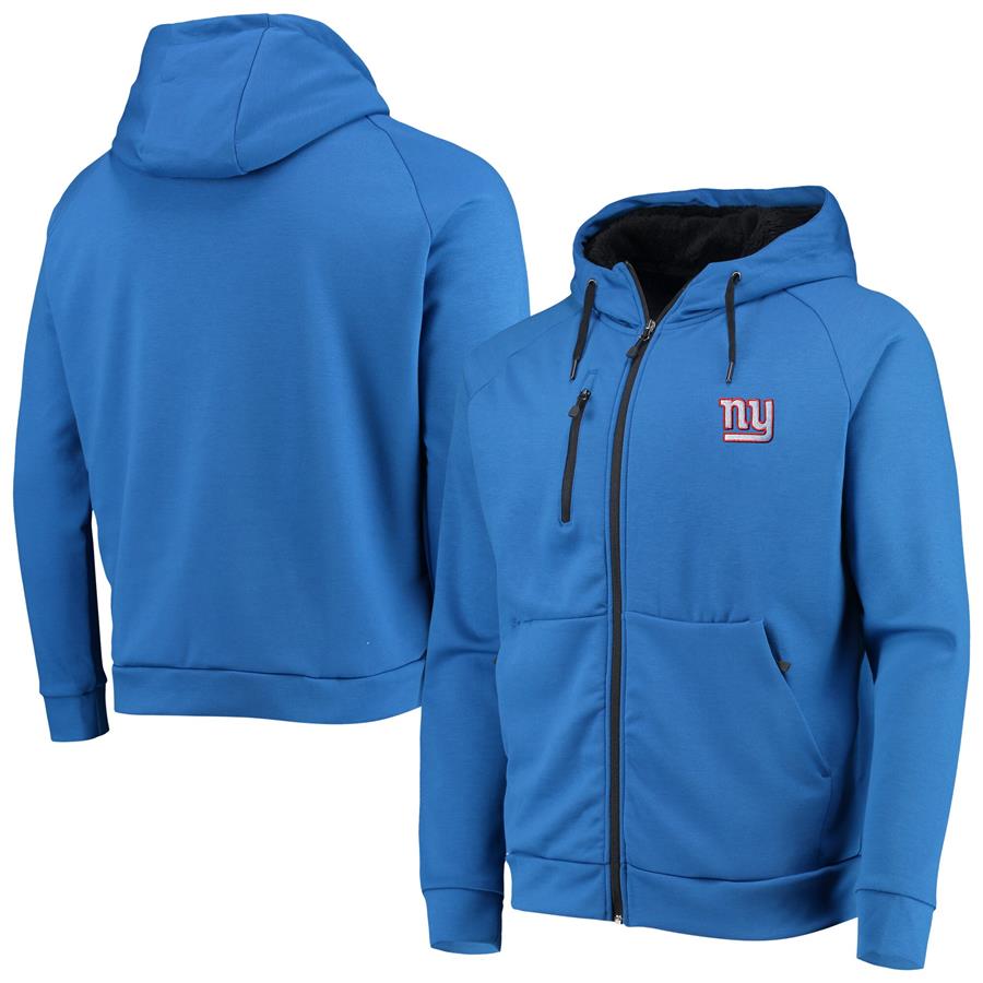 Худи на молнии New York Giants Dunbrooke Shag Tri-Blend Raglan (синий)