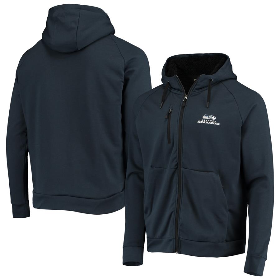 Худи на молнии Seattle Seahawks Dunbrooke Shag Tri-Blend Raglan (тёмно-синий)