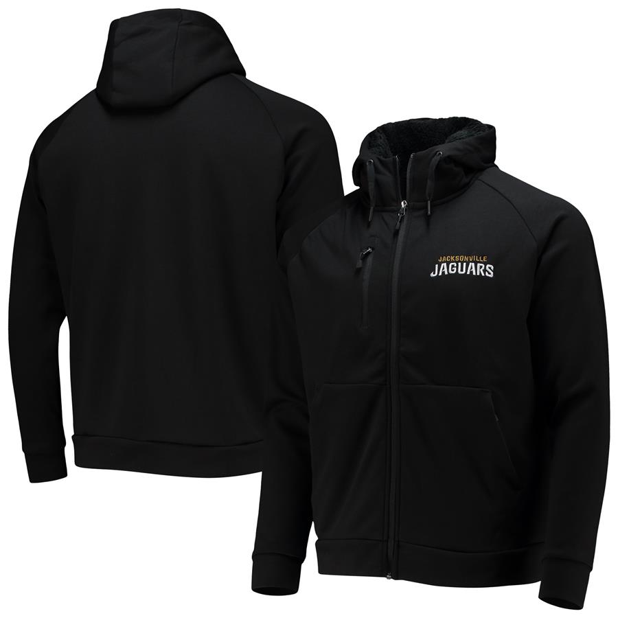 Jacksonville Jaguars Dunbrooke Shag Tri-Blend Full-Zip Raglan Hoodie - Black