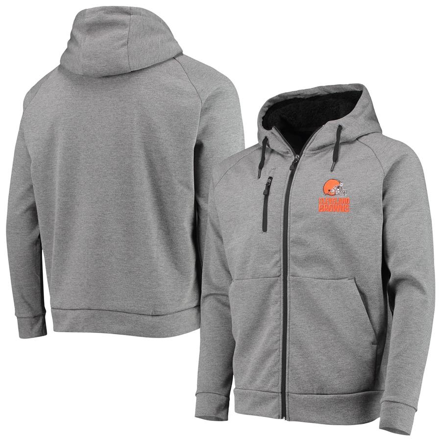 Cleveland Browns Dunbrooke Shag Tri-Blend Full-Zip Raglan Hoodie - Charcoal