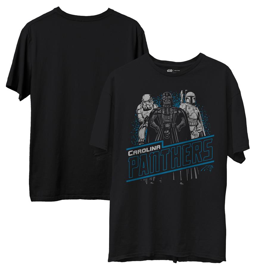 Carolina Panthers Junk Food Empire Star Wars T-Shirt - Black