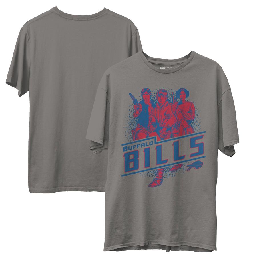 Buffalo Bills Junk Food Rebels Star Wars T-Shirt - Heathered Gray