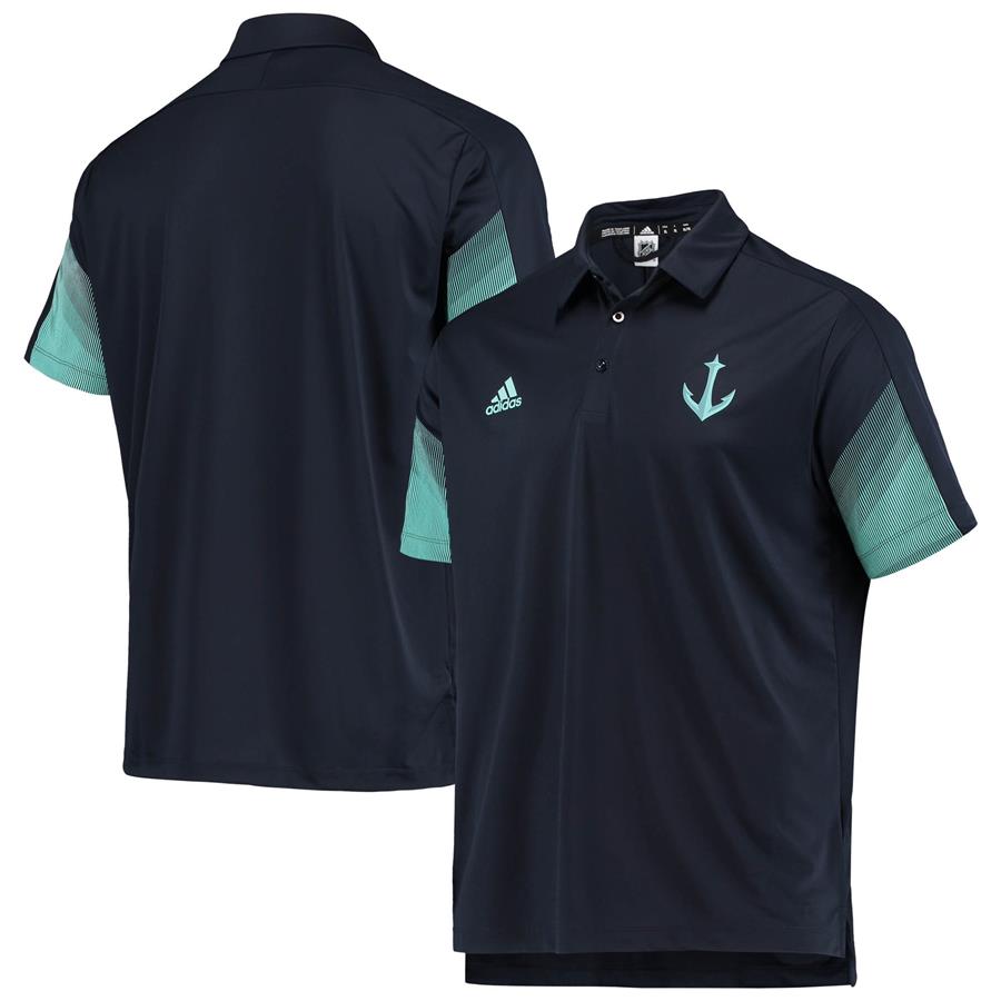Seattle Kraken adidas AEROREADY Primeblue Polo - Deep Sea Blue