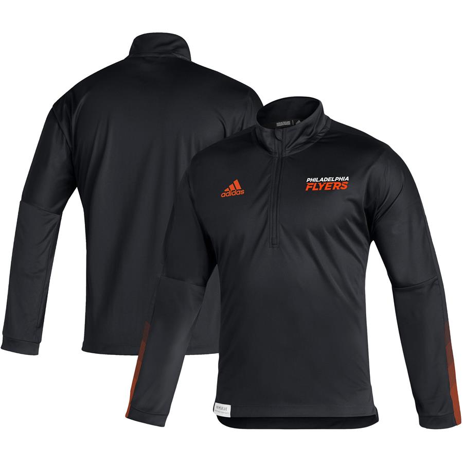Philadelphia Flyers adidas Primeblue Quarter-Zip Jacket - Black