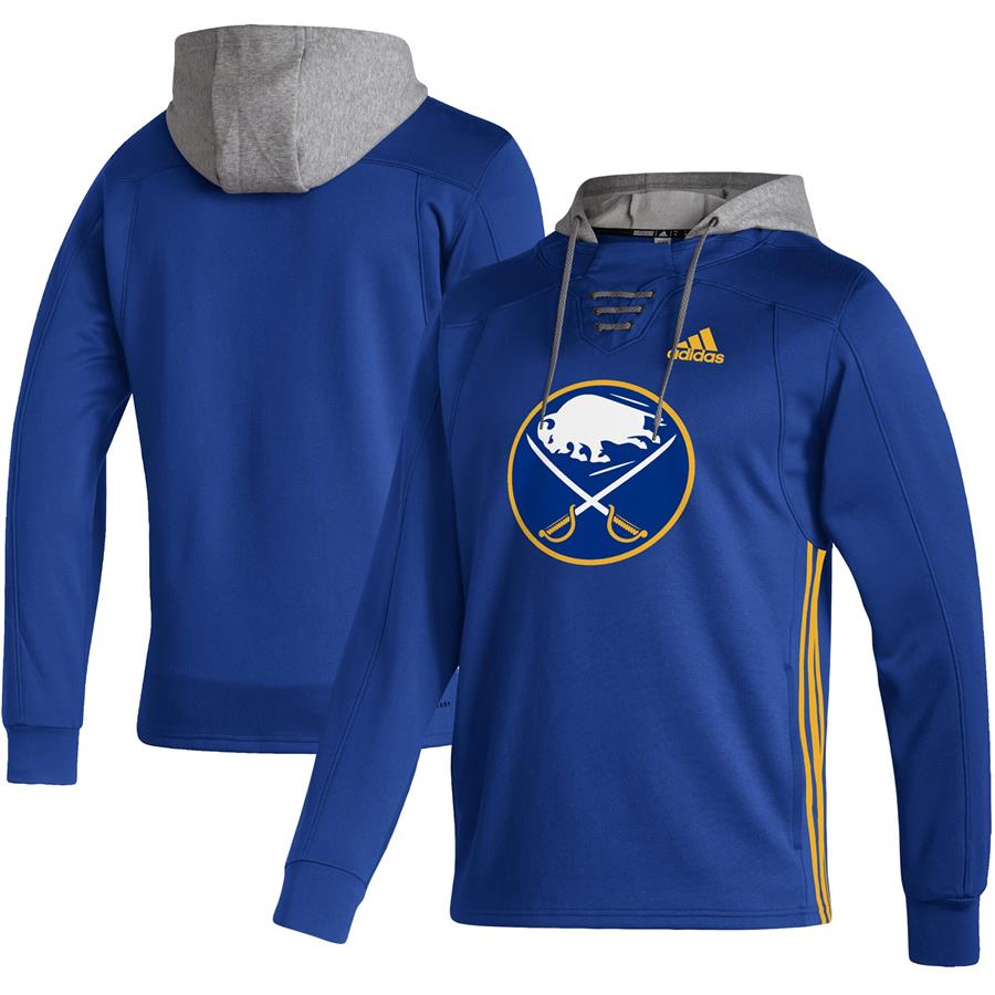 Buffalo Sabres adidas Skate Lace AEROREADY Pullover Hoodie - Royal