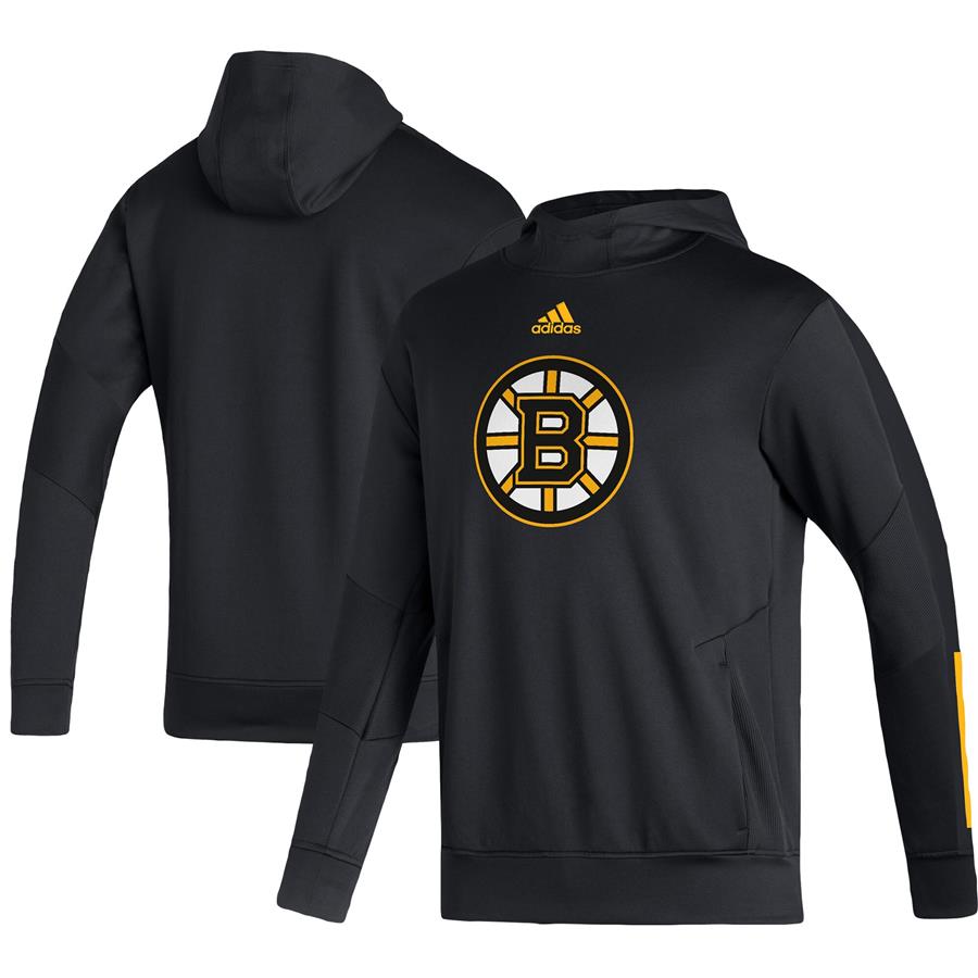 Boston Bruins adidas Training AEROREADY Pullover Hoodie - Black