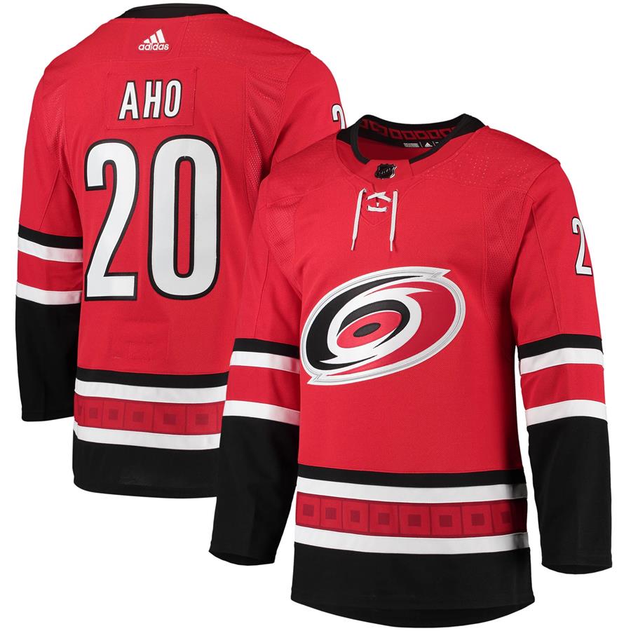 Sebastian Aho Carolina Hurricanes adidas Home Primegreen Authentic Pro Player Jersey - Red