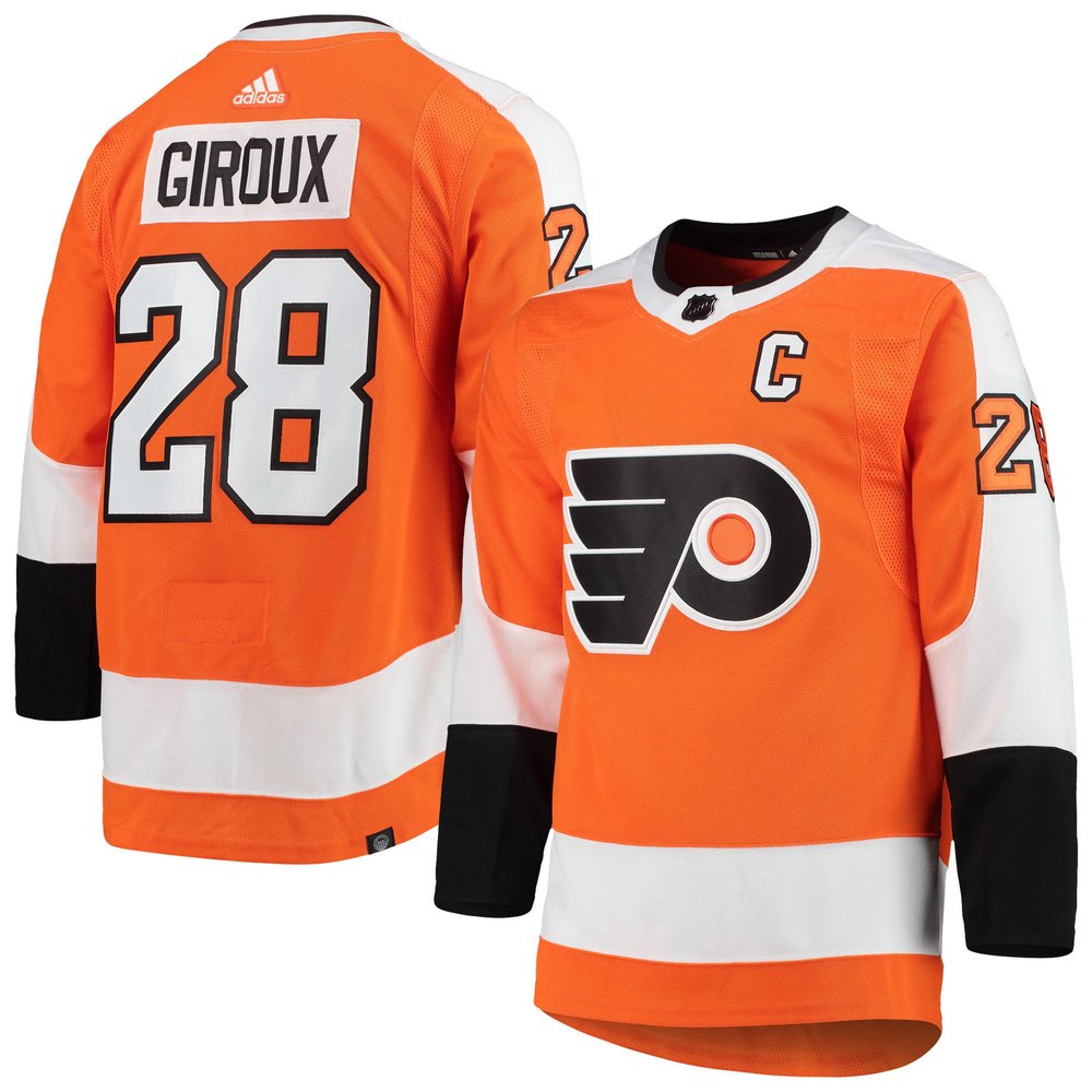 Claude Giroux Philadelphia Flyers adidas Home Primegreen Authentic Pro Player Jersey - Orange