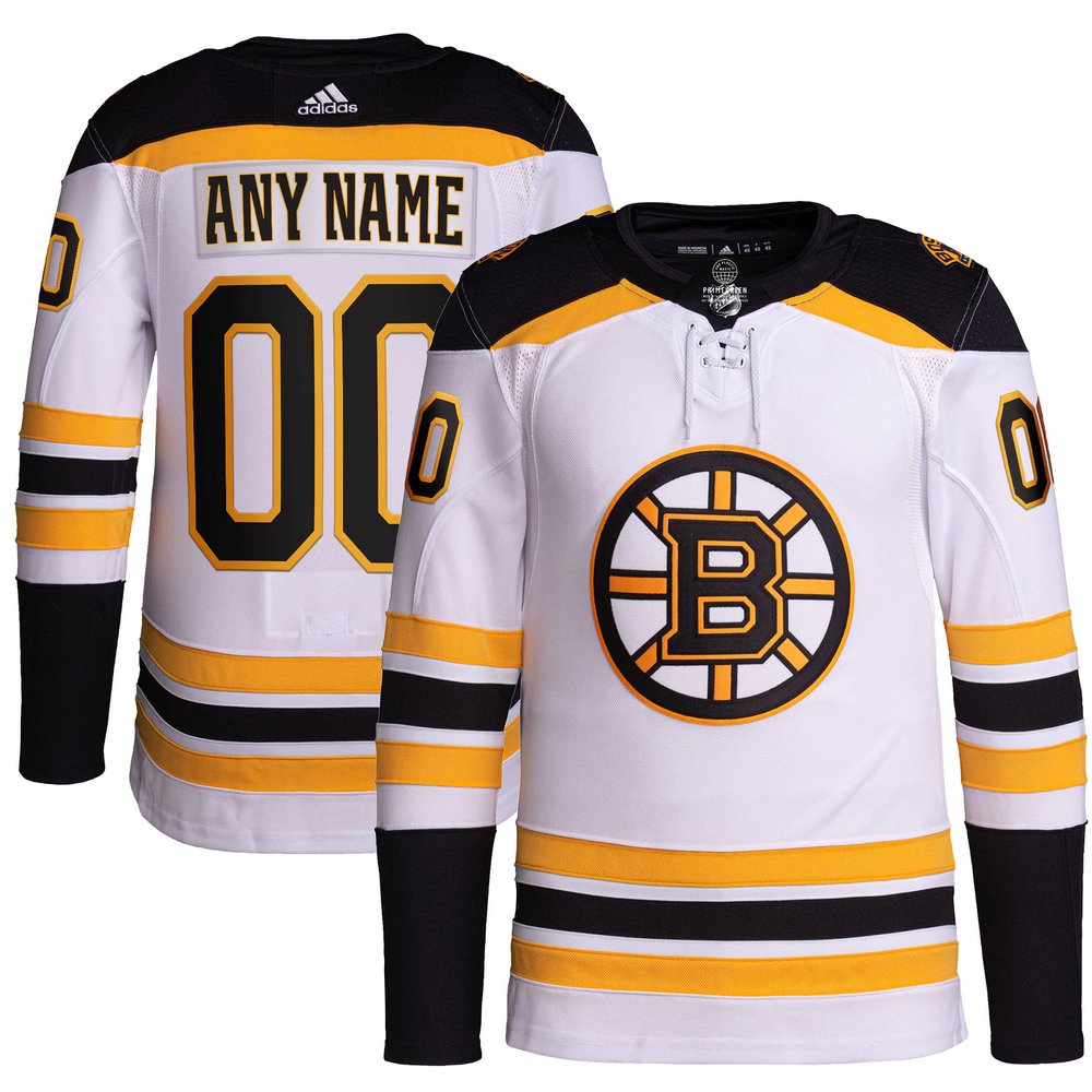 Boston Bruins adidas Away Primegreen Authentic Pro Custom Jersey - White