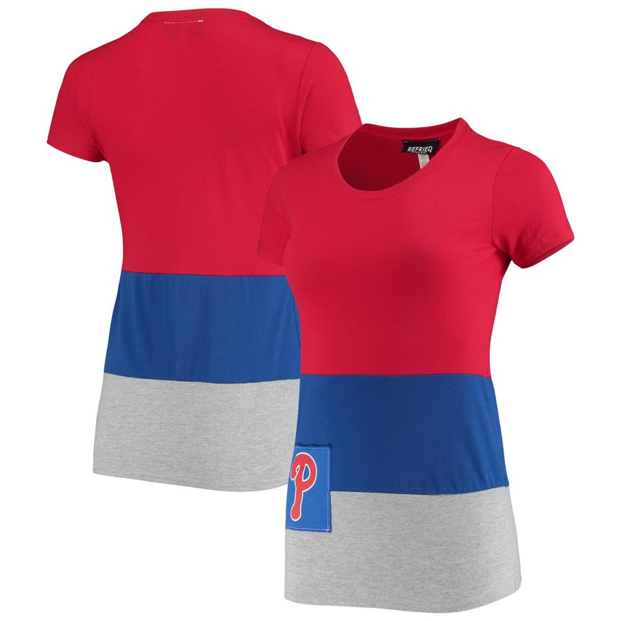 Philadelphia Phillies Refried Apparel Women's Sustainable Fitted T-Shirt - Red