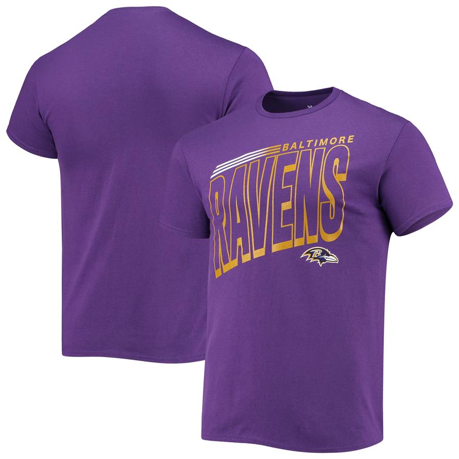 Baltimore Ravens Junk Food Hail Mary T-Shirt - Purple