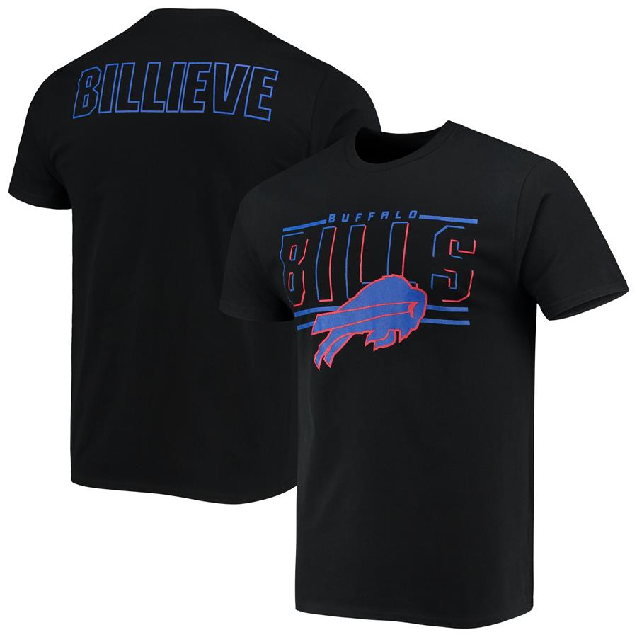 Buffalo Bills Junk Food Slogan 2-Hit T-Shirt - Black