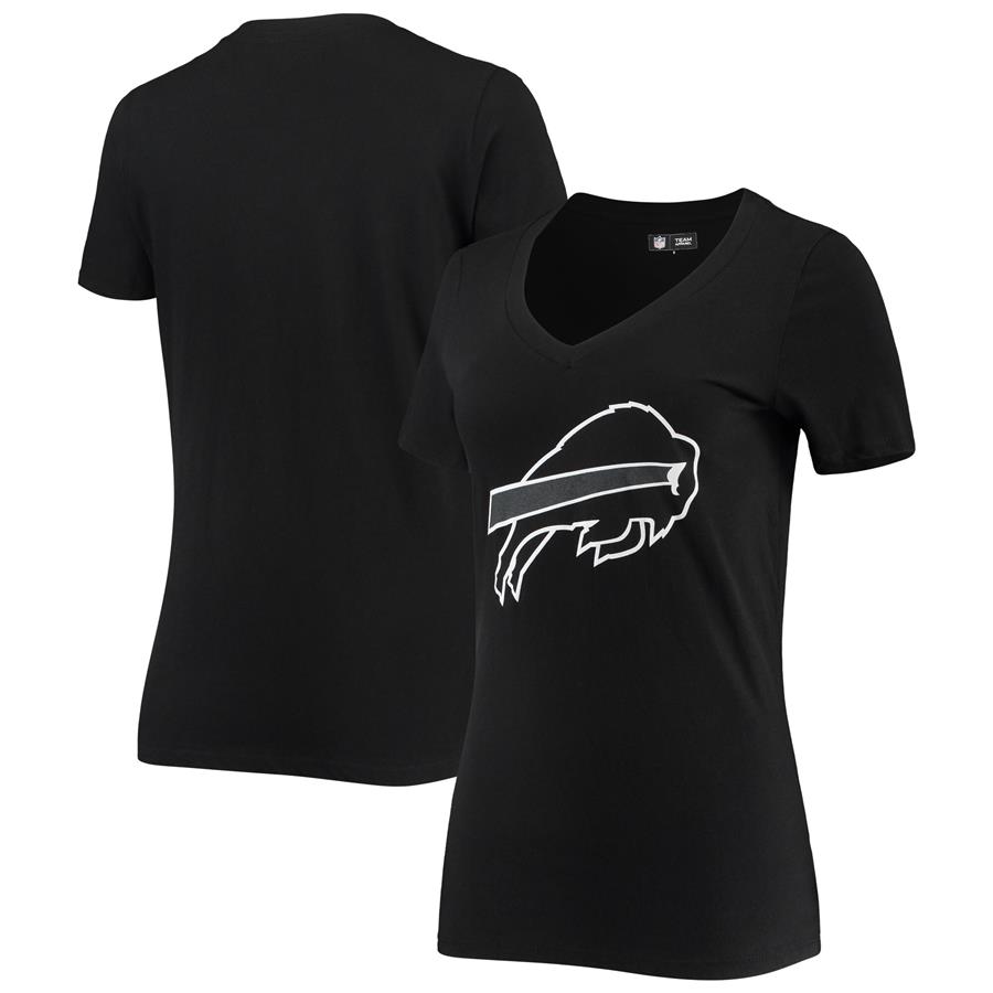 Buffalo Bills New Era Women's Logo V-Neck T-Shirt - Black