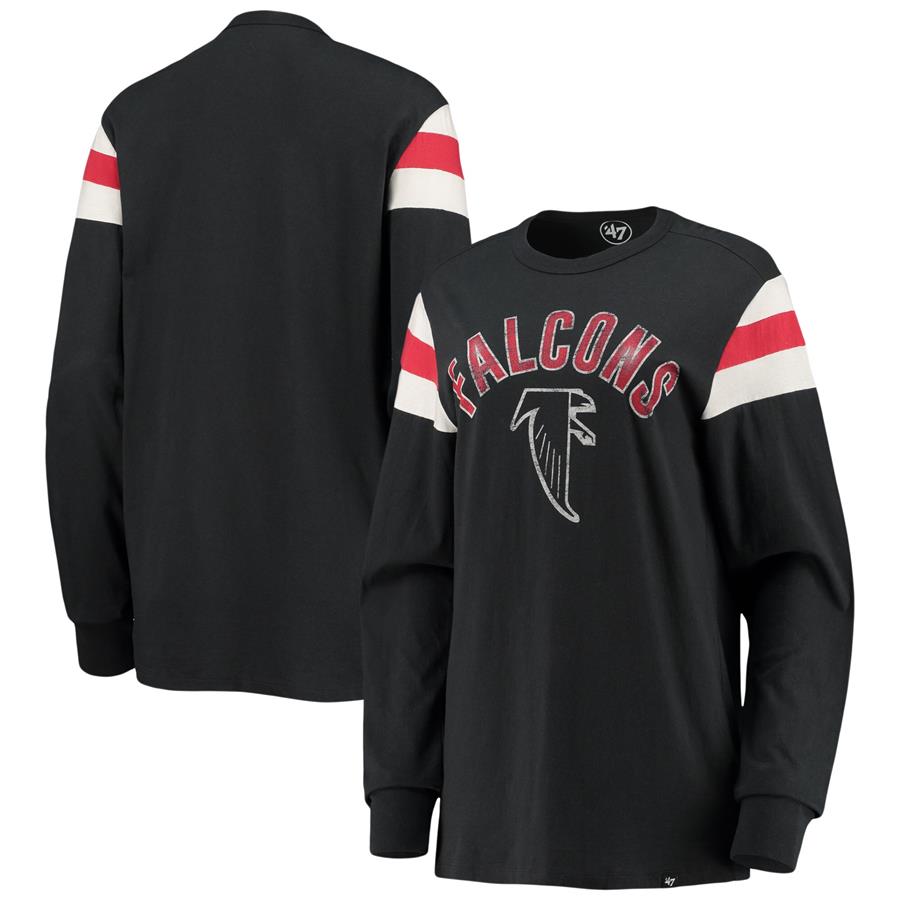 Atlanta Falcons '47 Franklin Rooted Long Sleeve T-Shirt - Black