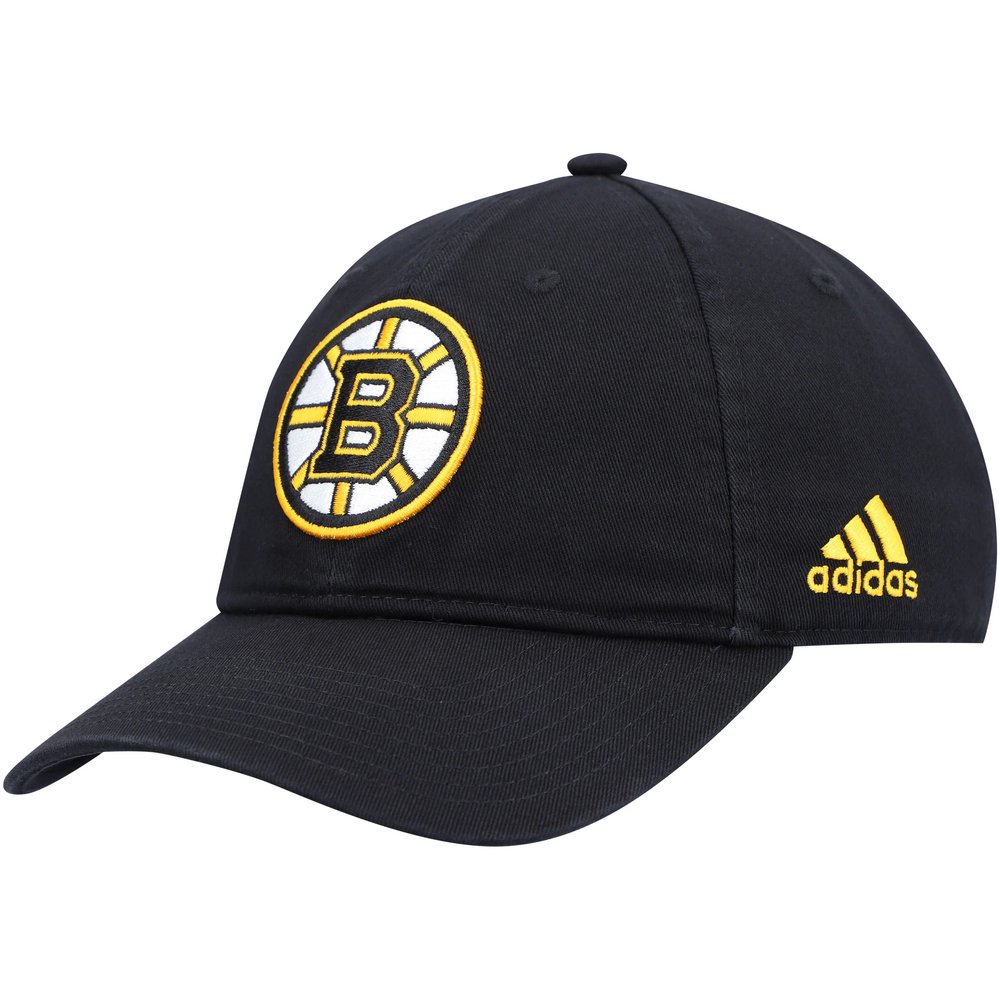 Boston Bruins adidas Slouch Adjustable Hat - Black