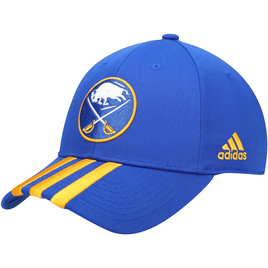 Buffalo Sabres adidas Locker Room Three Stripe Adjustable Hat - Royal