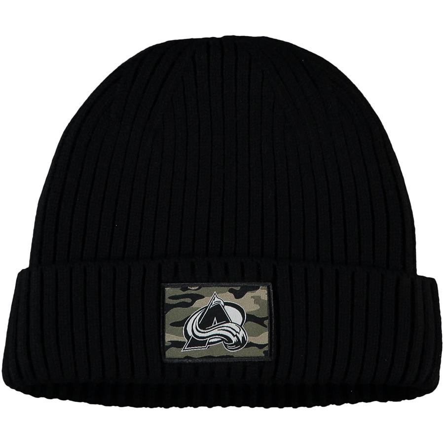 Colorado Avalanche adidas Military Appreciation Cuffed Knit Hat - Black