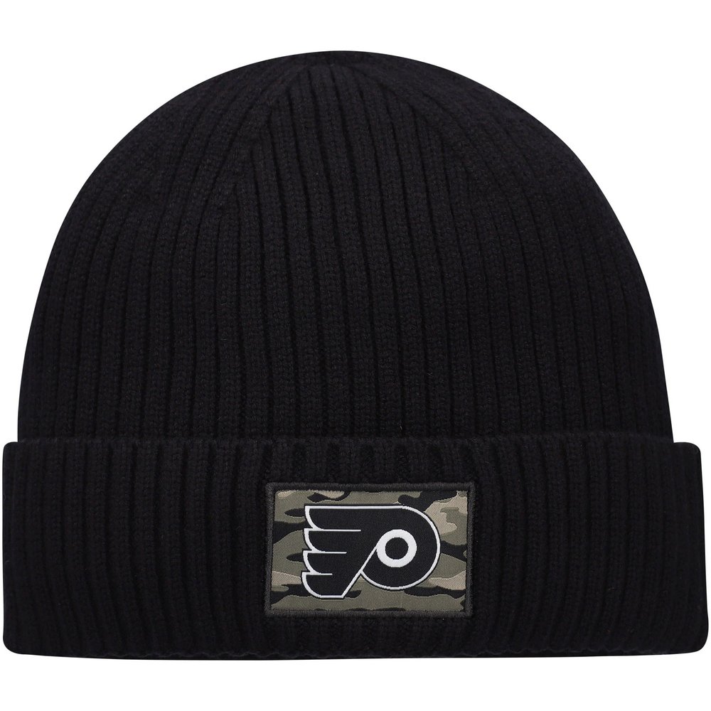 Philadelphia Flyers adidas Military Appreciation Cuffed Knit Hat - Black