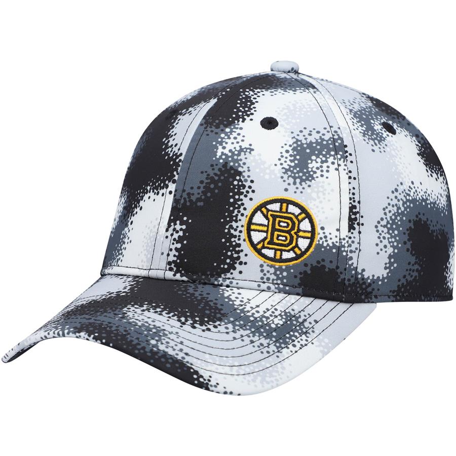Boston Bruins adidas Women's Camo Slouch Adjustable Hat - Gray