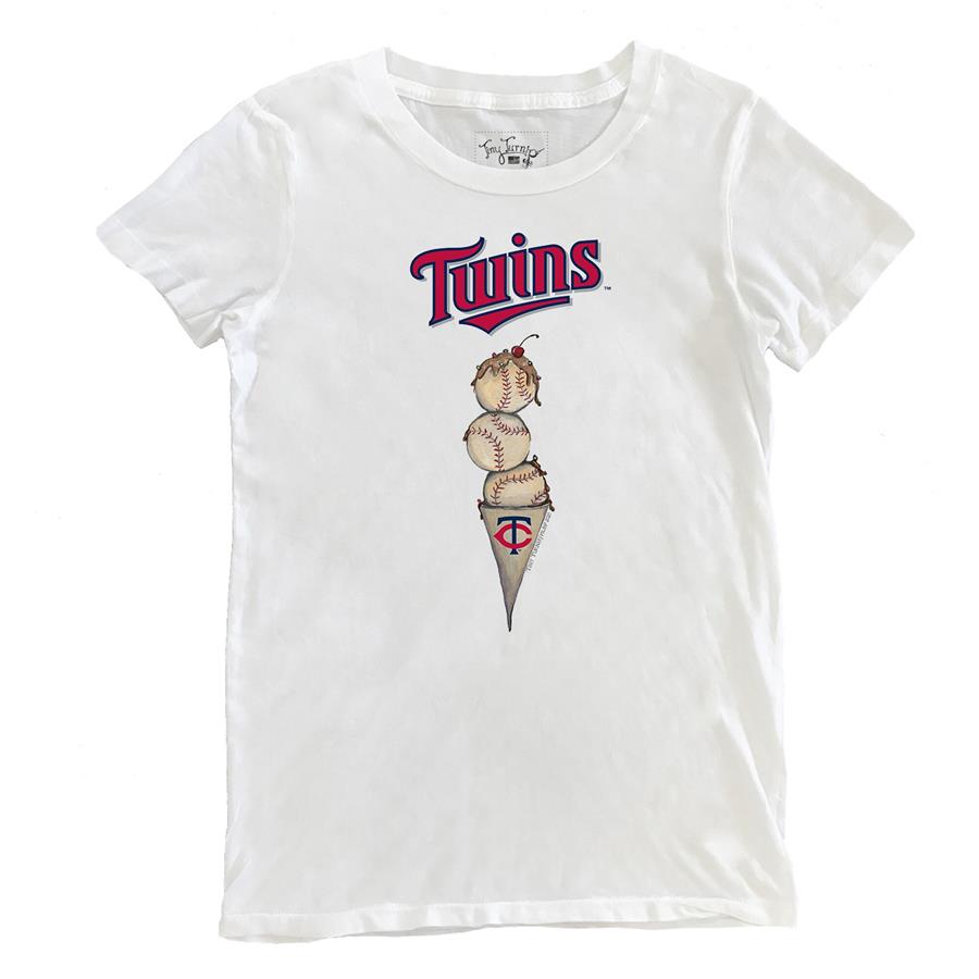 Женская футболка Minnesota Twins Tiny Turnip Triple Scoop (белый)