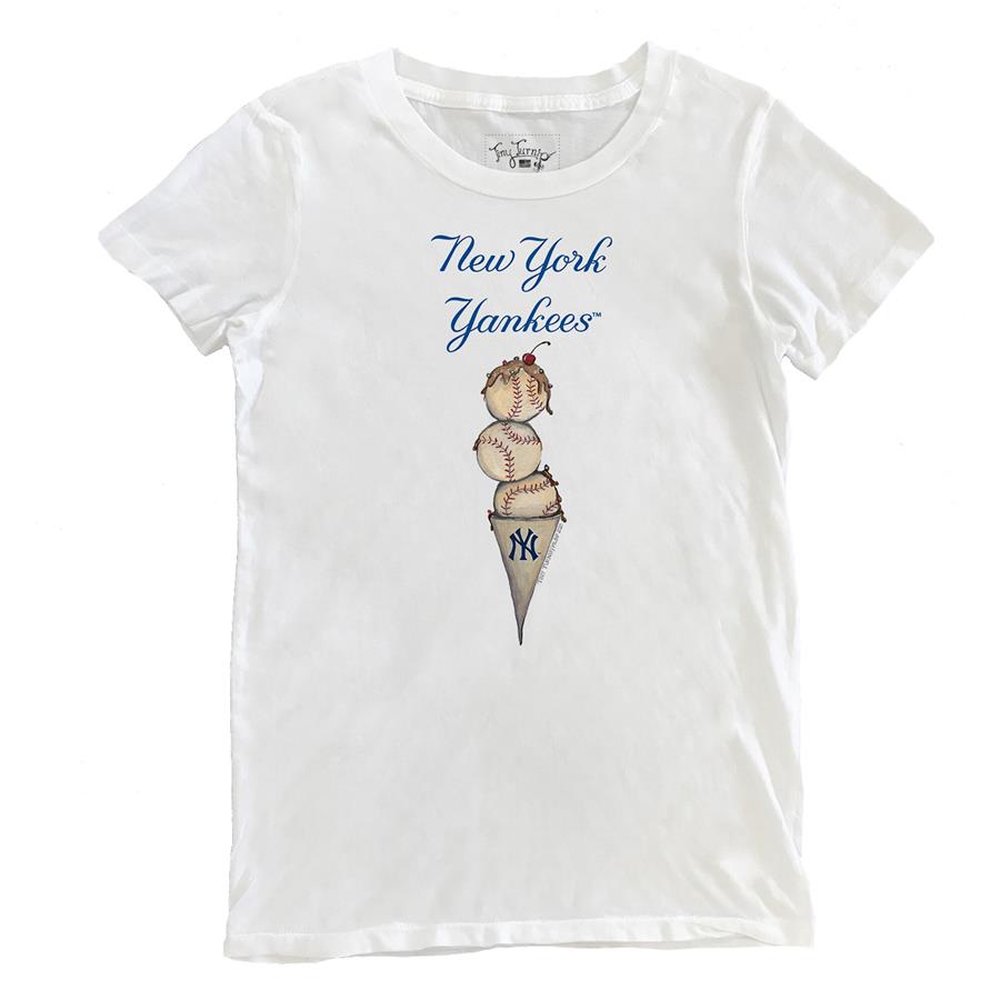 Женская футболка New York Yankees Tiny Turnip Triple Scoop (белый)