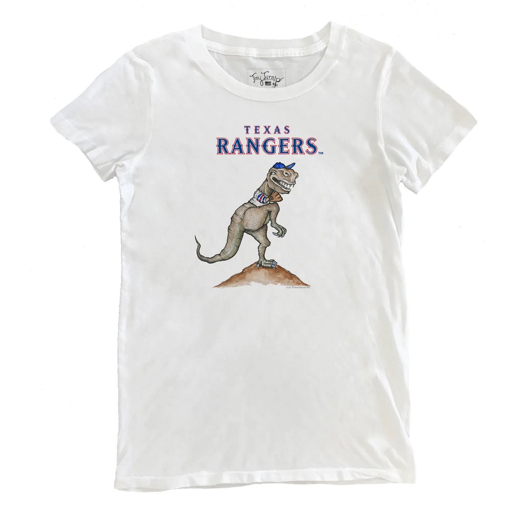 Texas Rangers Tiny Turnip Women's TT Rex T-Shirt - White