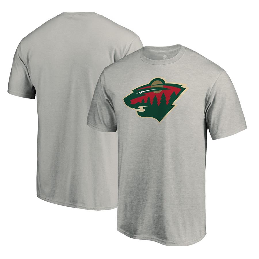 Футболка Minnesota Wild Fanatics Branded Primary Logo (серый меланж)