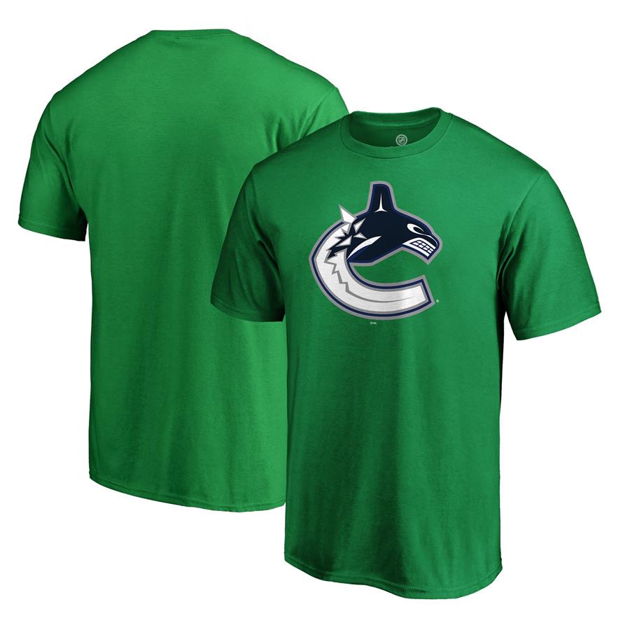 Vancouver Canucks Fanatics Branded Primary Logo T-Shirt - Green