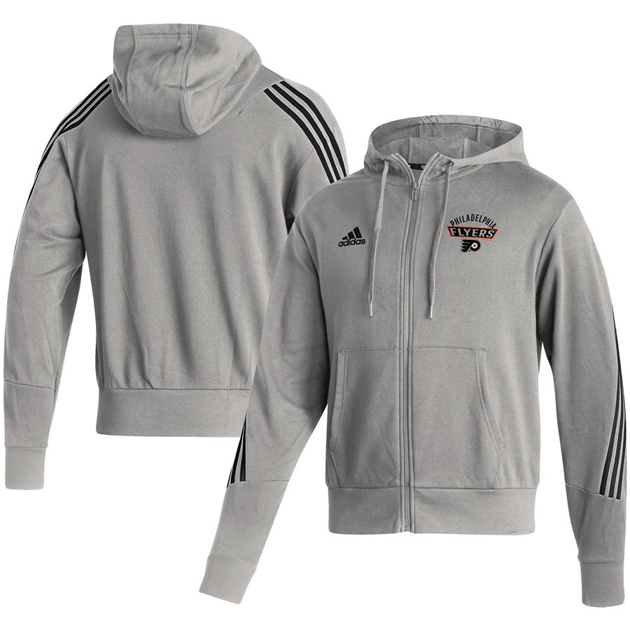 Philadelphia Flyers adidas Fashion Full-Zip Hoodie - Heathered Gray