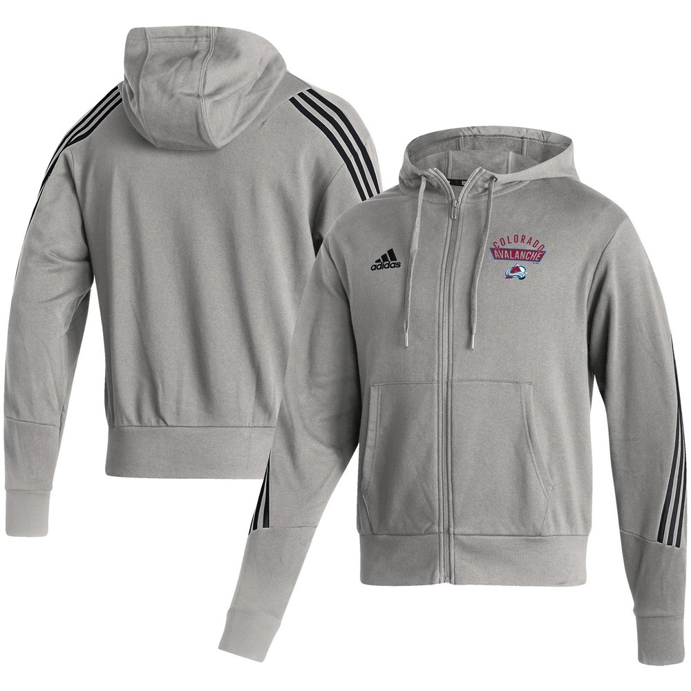 Colorado Avalanche adidas Fashion Full-Zip Hoodie - Heathered Gray