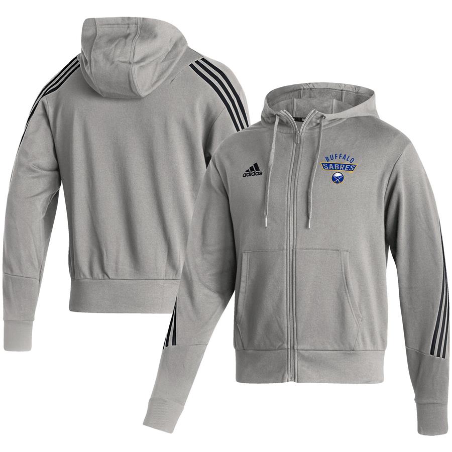 Buffalo Sabres adidas Fashion Full-Zip Hoodie - Heathered Gray