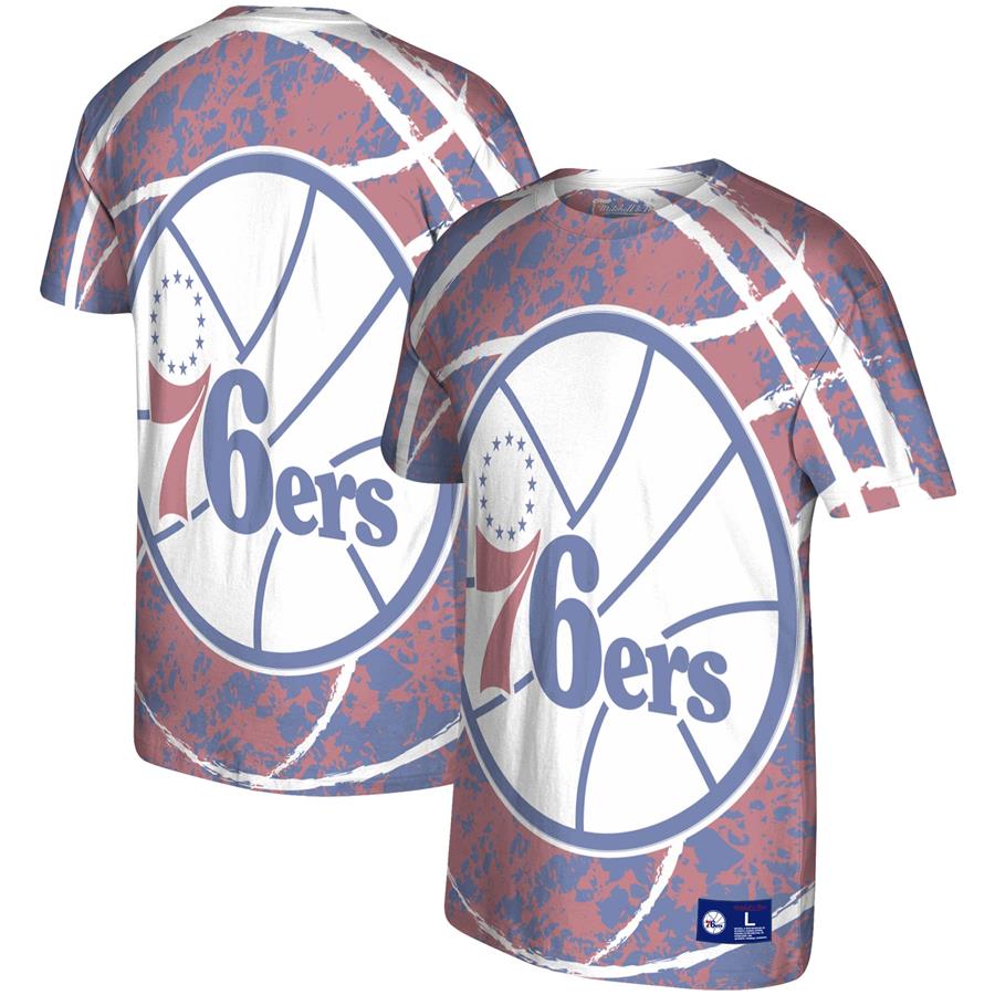 Philadelphia 76ers Mitchell & Ness Hardwood Classics Jumbotron T-Shirt - Red
