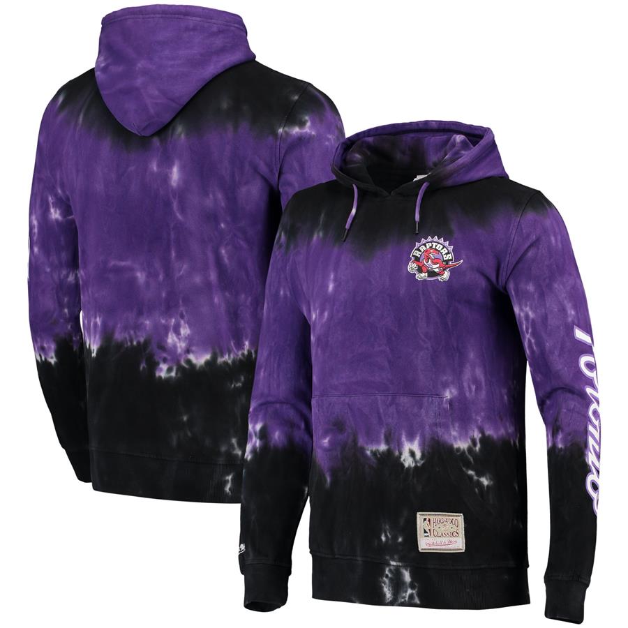 Toronto Raptors Mitchell & Ness Hardwood Classics Tie-Dye Pullover Hoodie
