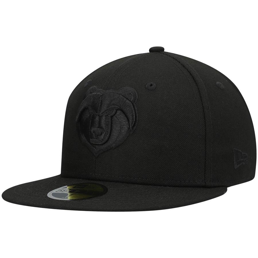 Memphis Grizzlies New Era Black On Black 59FIFTY Fitted Hat