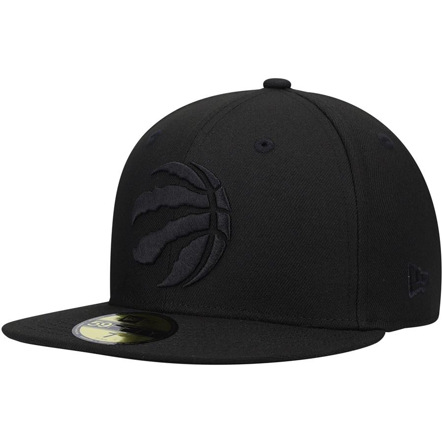 Toronto Raptors New Era Black On Black 59FIFTY Fitted Hat