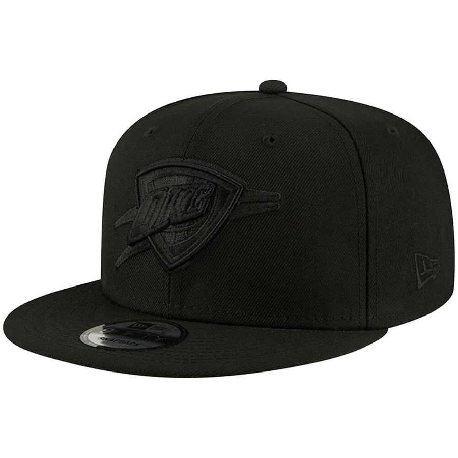 Кепка Oklahoma City Thunder New Era Black On Black 9FIFTY Snapback