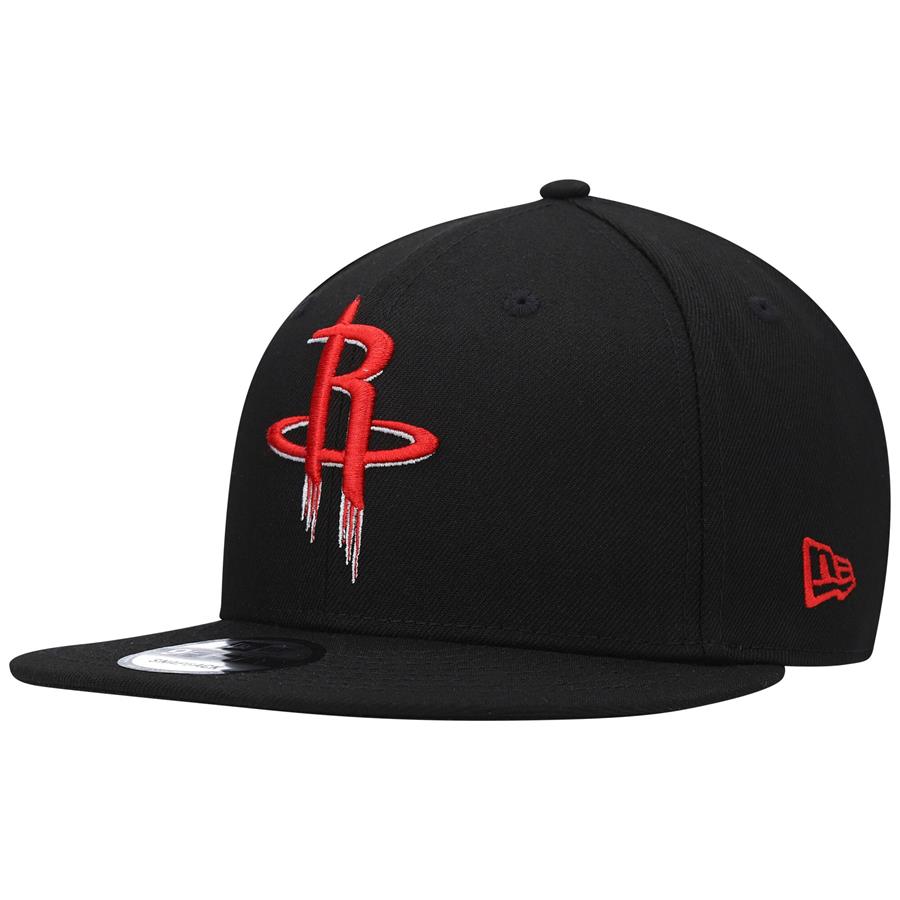 Houston Rockets New Era Team Color Pop 9FIFTY Snapback Hat - Black
