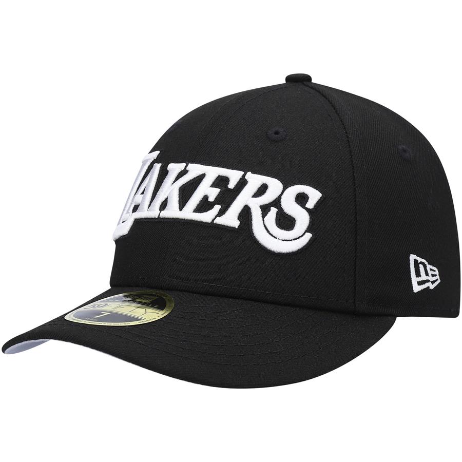 Los Angeles Lakers New Era Team Logo Low Profile 59FIFTY Fitted Hat - Black