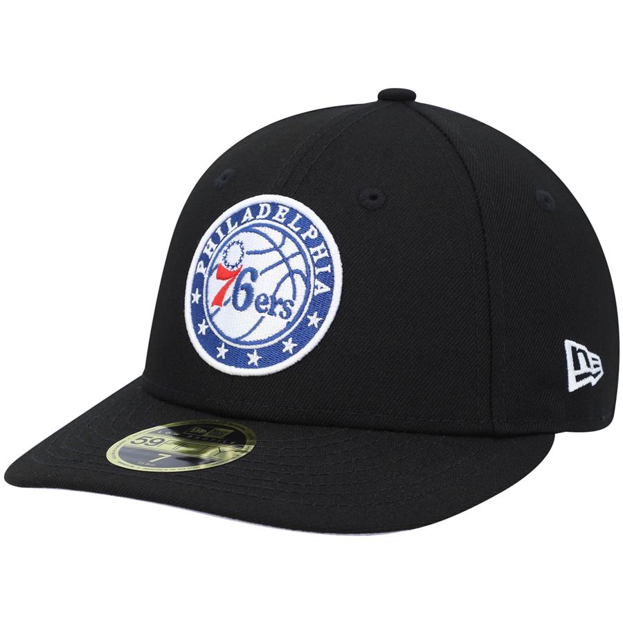 Philadelphia 76ers New Era Team Low Profile 59FIFTY Fitted Hat - Black