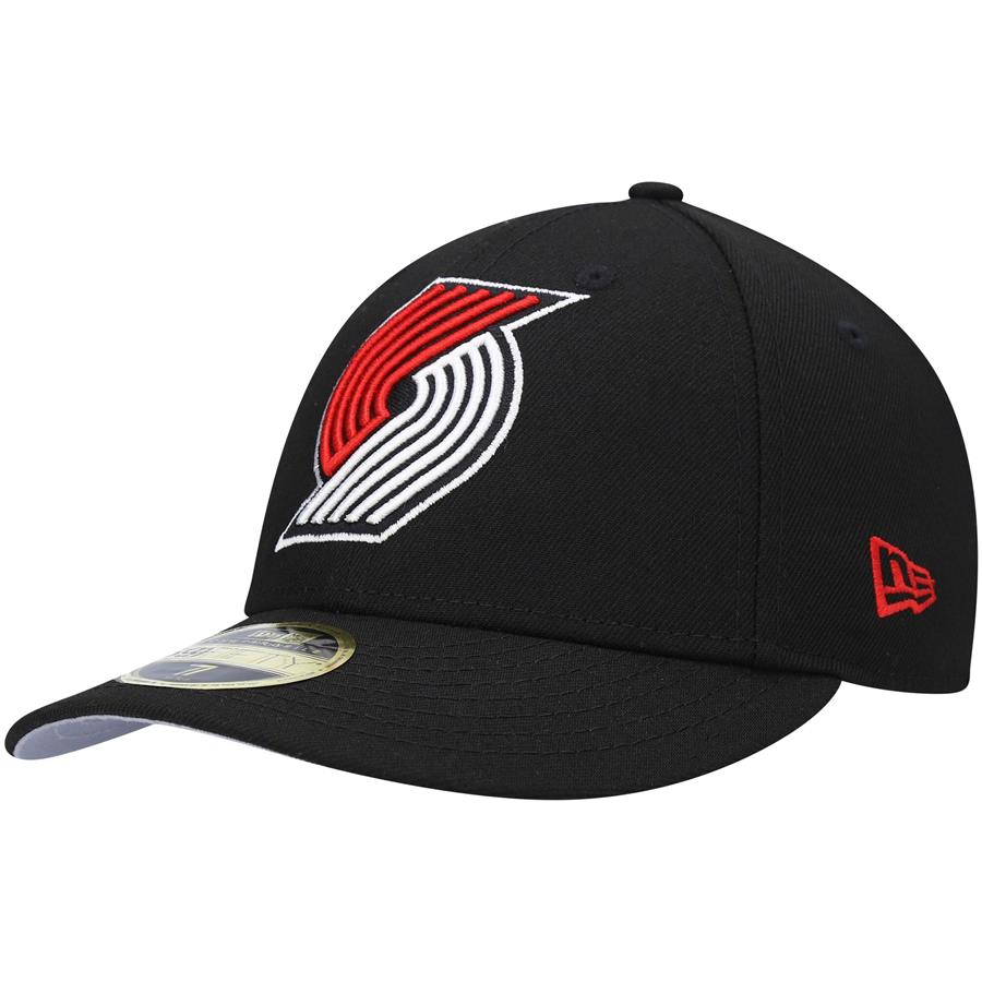 Portland Trail Blazers New Era Team Low Profile 59FIFTY Fitted Hat - Black